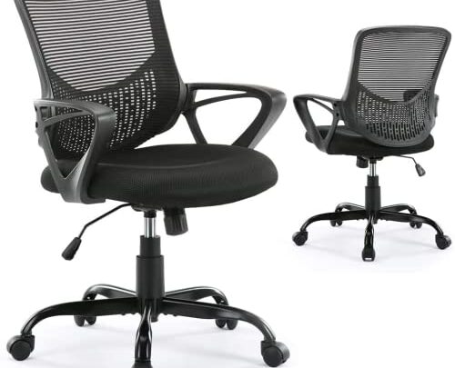 Office Chair, Ergonomic Home Desk Chair Mid Back Mesh Chair Rolling Swivel Computer Chair with Lumbar Support