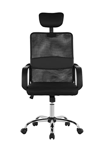 Halter Ergonomic Mesh Office Chair with Headrest, Executive High Back Ergonomic Office Chair with Lumbar Support, Adjustable with Wheels &…