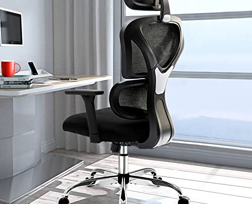 FelixKing Office Chair, Ergonomic Desk Chair with Lumbar Support, Comfortable Reclining High Back Mesh Computer Chair with Adjustable Headrest and…