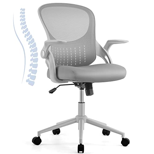 ZUNMOS Home Office Ergonomic Mesh Computer Desk High Back Swivel Task Executive Chair with Soft Armrests Padded Lumbar Support and…