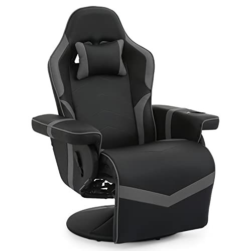 MoNiBloom Video Gaming Chair Racing Style Single Living Room Sofa Recliner with Detachable Headrest, Ergonomic Comfy Home Theater Seating Game…