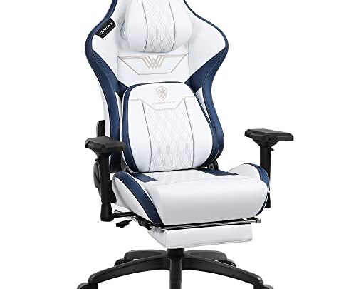 Dowinx Gaming Chair with Footrest, Ergonomic Computer Chair with Comfortable Headrest and Lumbar Support, Game Office Chair for Adults Pu…