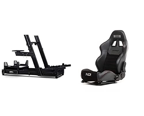 Next Level Racing® GTElite Racing Simulator Cockpit- Wheel Plate Edition (NLR-E022) & ERS2 Elite Reclining Seat (NLR-E045)