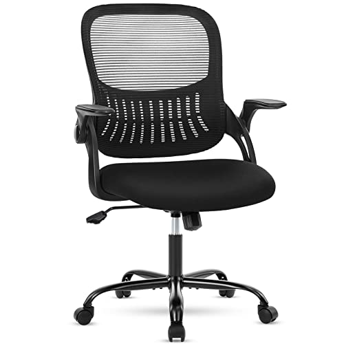 Office Chair, Desk Chair, Ergonomic Home Office Desk Chairs, Computer Chair with Flip up Armrests, Mesh Desk Chairs with Wheels,…