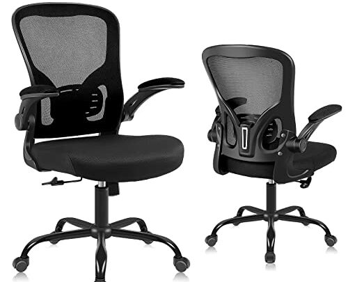 Flysky Ergonomic Office Desk Chair Breathable Mesh Swivel Computer Chair, Lumbar Back Support Task Chair, Office Chairs with Wheels and…