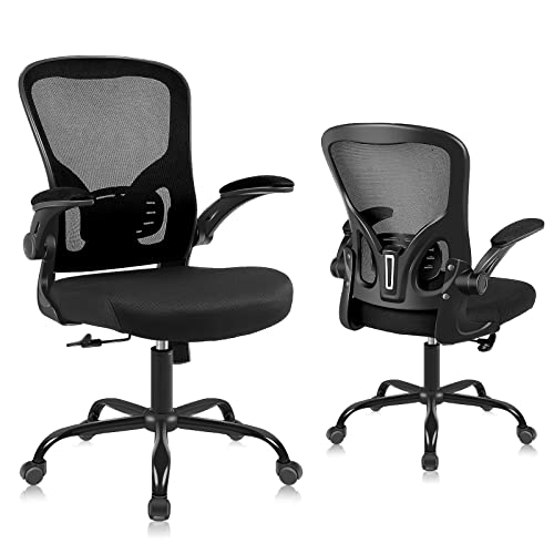 Flysky Ergonomic Office Desk Chair Breathable Mesh Swivel Computer Chair, Lumbar Back Support Task Chair, Office Chairs with Wheels and…