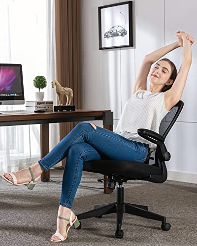 KARXAS Ergonomic Desk Chair Mesh Office Chair, Lumbar Support Gaming Chair with Flip Up Arms, Swivel Task Chair Comfy Computer…