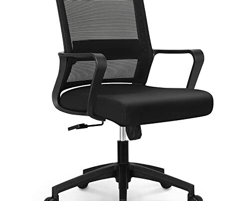 NEO CHAIR Office Chair Ergonomic Desk Chair Mid Back Mesh Computer Chair with Lumbar Support Comfortable Cushion Swivel Adjustable Height…