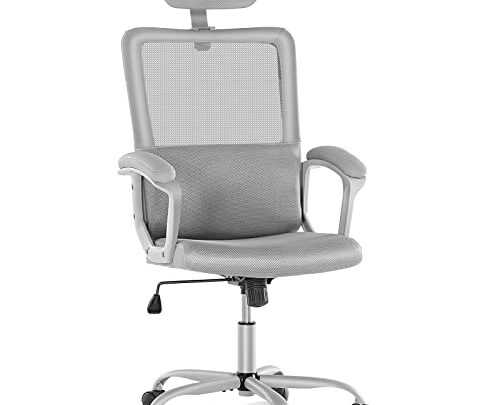 Office Chair – High Back Ergonomic Desk Chair with Adjustable Headrest and Lumbar Support Swivel Rolling Chair Adjustable Height Mesh…