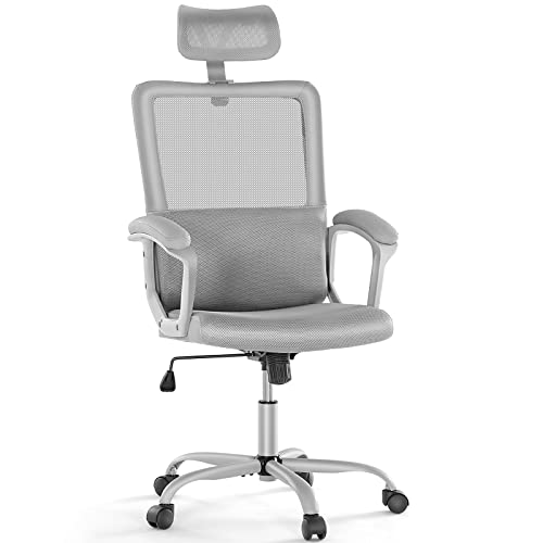 Office Chair – High Back Ergonomic Desk Chair with Adjustable Headrest and Lumbar Support Swivel Rolling Chair Adjustable Height Mesh…