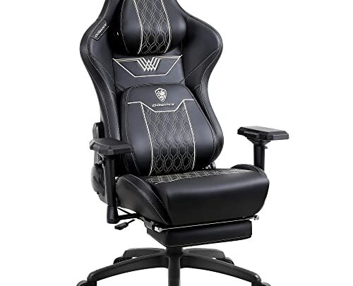 Dowinx Gaming Chair with Footrest, Ergonomic Computer Chair with Comfortable Headrest and Lumbar Support, Big and Tall Game Office Chair…