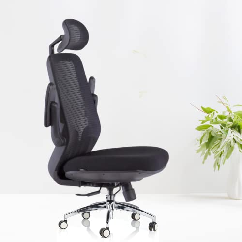 BROBRIYO Ergonomic Office Chair, Thick Cushioned Seat, Home Office Desk Chair with Seat Slider, Adjustable Lumbar Support,Headrest,3D Armrest,Tilt Function, Executive…