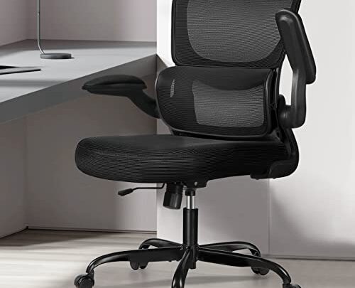 Razzor Office Chair, Ergonomic Desk Chair with Lumbar Support and Adjustable Armrests, Breathable Mesh Mid Back Computer Chair, Reclining Task…