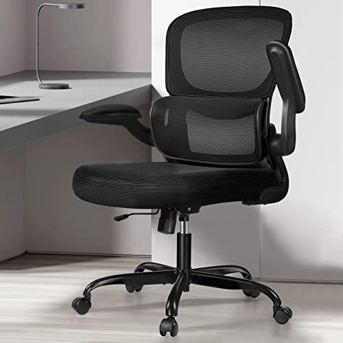 Razzor Office Chair, Ergonomic Desk Chair with Lumbar Support and Adjustable Armrests, Breathable Mesh Mid Back Computer Chair, Reclining Task…