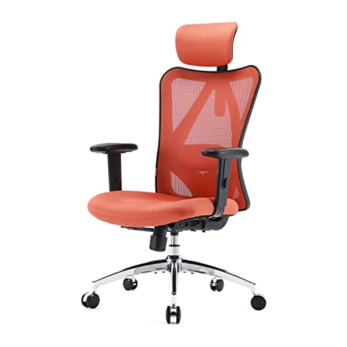 SIHOO M18 Ergonomic Office Chair for Big and Tall People Adjustable Headrest with 2D Armrest Lumbar Support and PU Wheels…