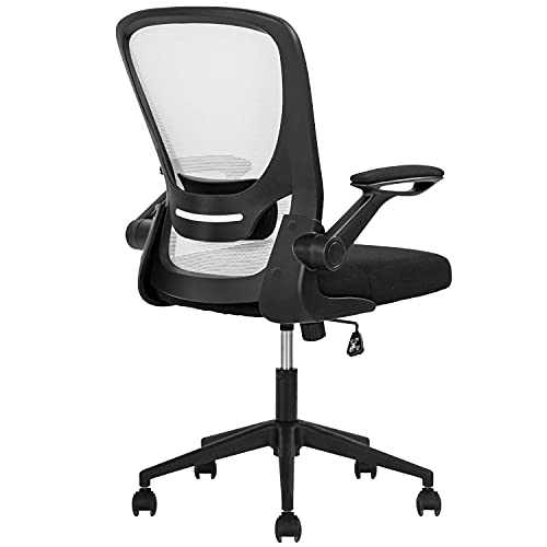 Office Chair Desk Chair Computer Chair with Lumbar Support Flip-up Arms Swivel Rolling Executive Task Chair Mesh Adjustable Ergonomic Chair for…