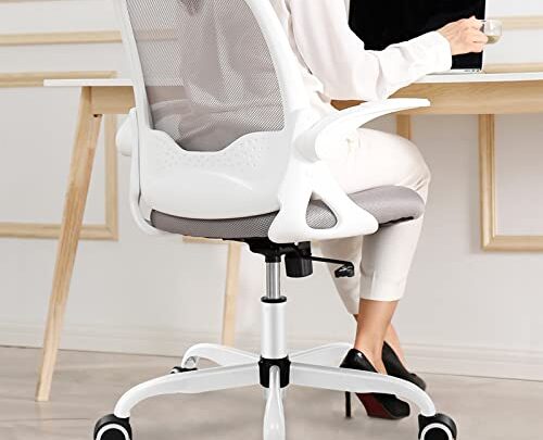 KERDOM Office Chair, Ergonomic Desk Chair, Breathable Mesh Computer Chair, Comfy Swivel Task Chair with Flip-up Armrests and Adjustable Height…