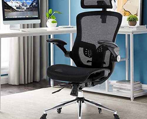Ergonomic Mesh Office Chair, Home Office Desk Chairs with Adjustable Backrest, High Back Computer Desk Chair with Adjustable Headrest and…