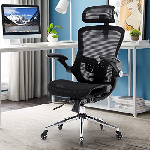 Ergonomic Mesh Office Chair, Home Office Desk Chairs with Adjustable Backrest, High Back Computer Desk Chair with Adjustable Headrest and…