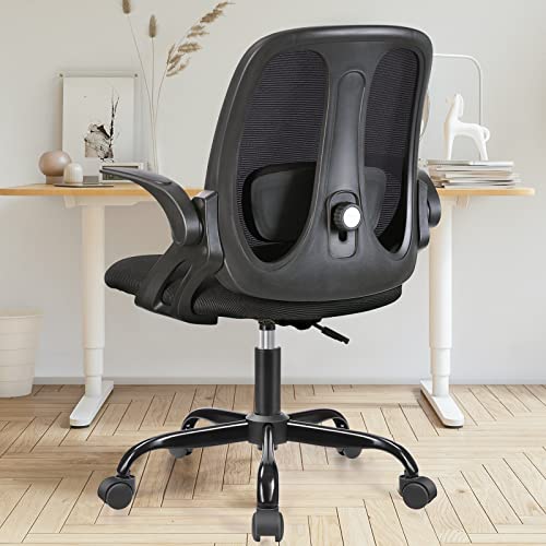 Razzor Office Chair, Ergonomic Computer Desk Chair with 2D Lumbar Support and Flip-up Arms, Swivel Breathable Mesh Task Chair with…