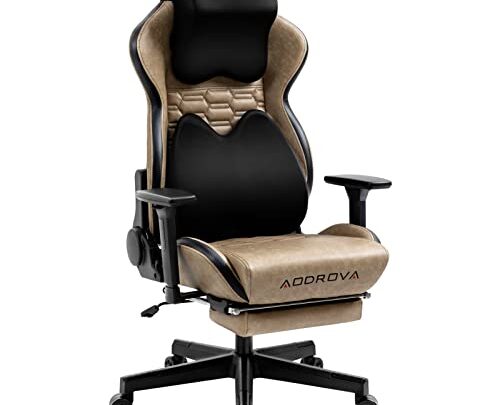 Gaming Chair with Bionic Headrest and Lumbar Pillow,Racing Style PU Leather Ergonomic Gamer Chair with Footrest,High Back Game Chair with…