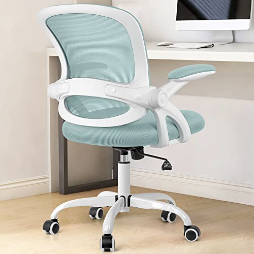 KERDOM Office Chair, Ergonomic Desk Chair, Mesh Computer Chair Height Adjustable, Comfy Swivel Task Chair with Wheels and Flip-up Arms