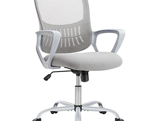 Ergonomic Office Chair with Comfortable Arms, Home Office Desk Chairs with Wheels, Lumbar Support – Swivel Rolling Mesh Chair with…