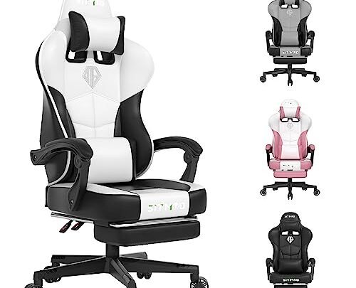 SITMOD Gaming Chair with Massage Lumbar Support, Adjustable Reclining High Back Gaming Chairs for Adults, Swivel Recliner Racing Office Computer…