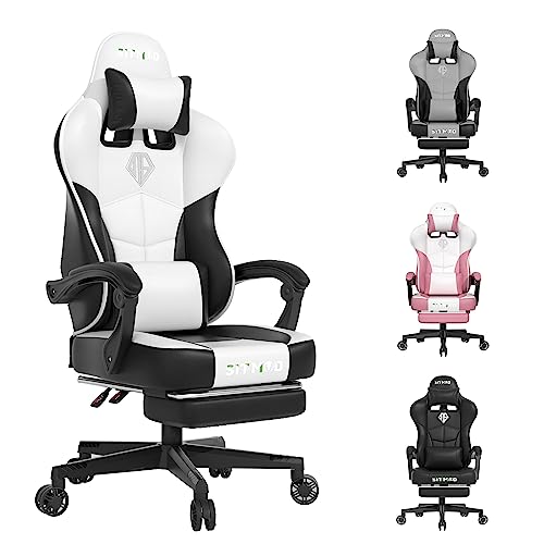 SITMOD Gaming Chair with Massage Lumbar Support, Adjustable Reclining High Back Gaming Chairs for Adults, Swivel Recliner Racing Office Computer…