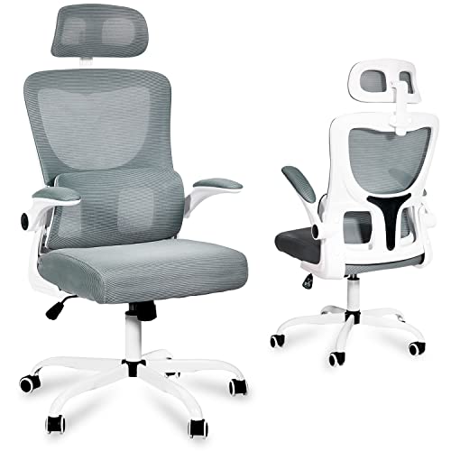 Mesh Office Chair with Lumbar Support, Mimager Desk Chairs with Wheels, Ergonomic High Back Office Chair with Adjustable Headrest, Task…