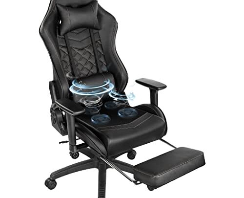 Blue Whale Heavy Duty Gaming Chair with Air-Cooling System, 350LBS Reinforced Nylon Base, High Back Racing Computer Chair with Adjustable…