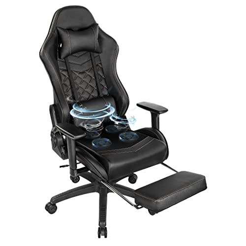 Blue Whale Heavy Duty Gaming Chair with Air-Cooling System, 350LBS Reinforced Nylon Base, High Back Racing Computer Chair with Adjustableβ¦