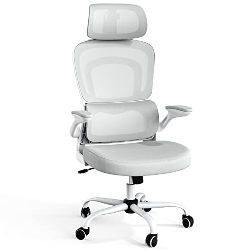 SOMEET Ergonomic Mesh Office Chair with Lumbar Support, High Back Office Chair with Flip-up Arms, Mesh Computer Gaming Chairs with…