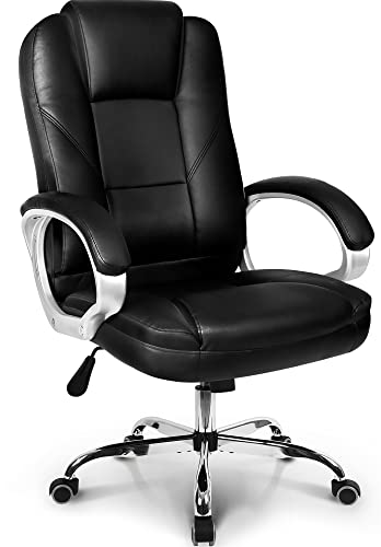 NEO CHAIR Office Chair Computer Desk Chair Gaming – Ergonomic High Back Cushion Lumbar Support with Wheels Comfortable Jet Black…