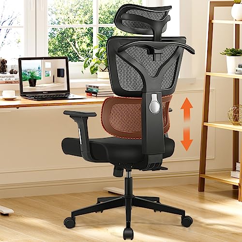 Razzor Office Chair Ergonomic Computer Desk Chair Upgrade Adjustable Lumbar Support, Breathable Mesh Gaming Chair with 3D Arms and Headrest…