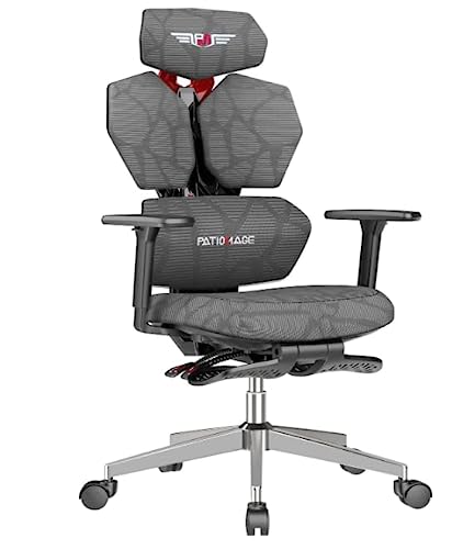 PatioMage Gaming Chair with Footrest Ergonomic Office Chair Big and Tall Reclining Computer Game Chair with Adjustable Lumbar Support &…