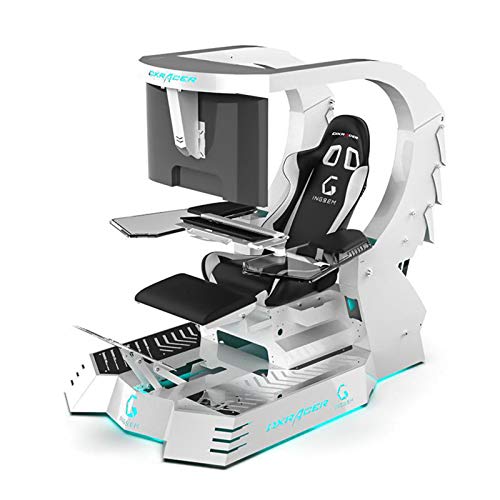 Simple and Modern Boss Office Chair Game Cockpit Gaming Chair Ergonomic Office Chair PC Chair with Massage Lumbar Support PU…